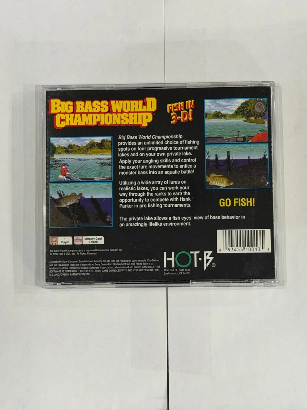 Big Bass World Championship PS1 Black Label CIB Tested Complete